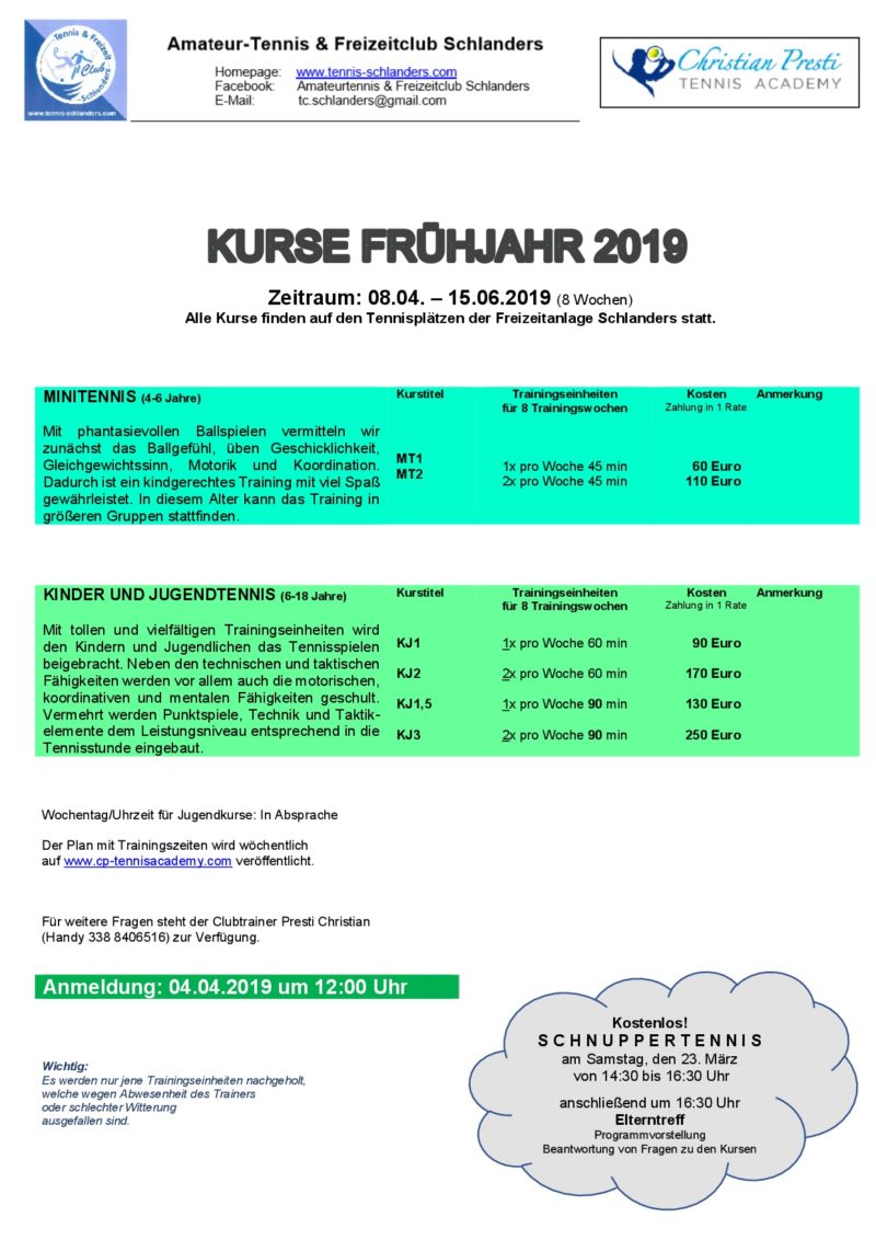 10 Frühlingstraining 2019-Plakat