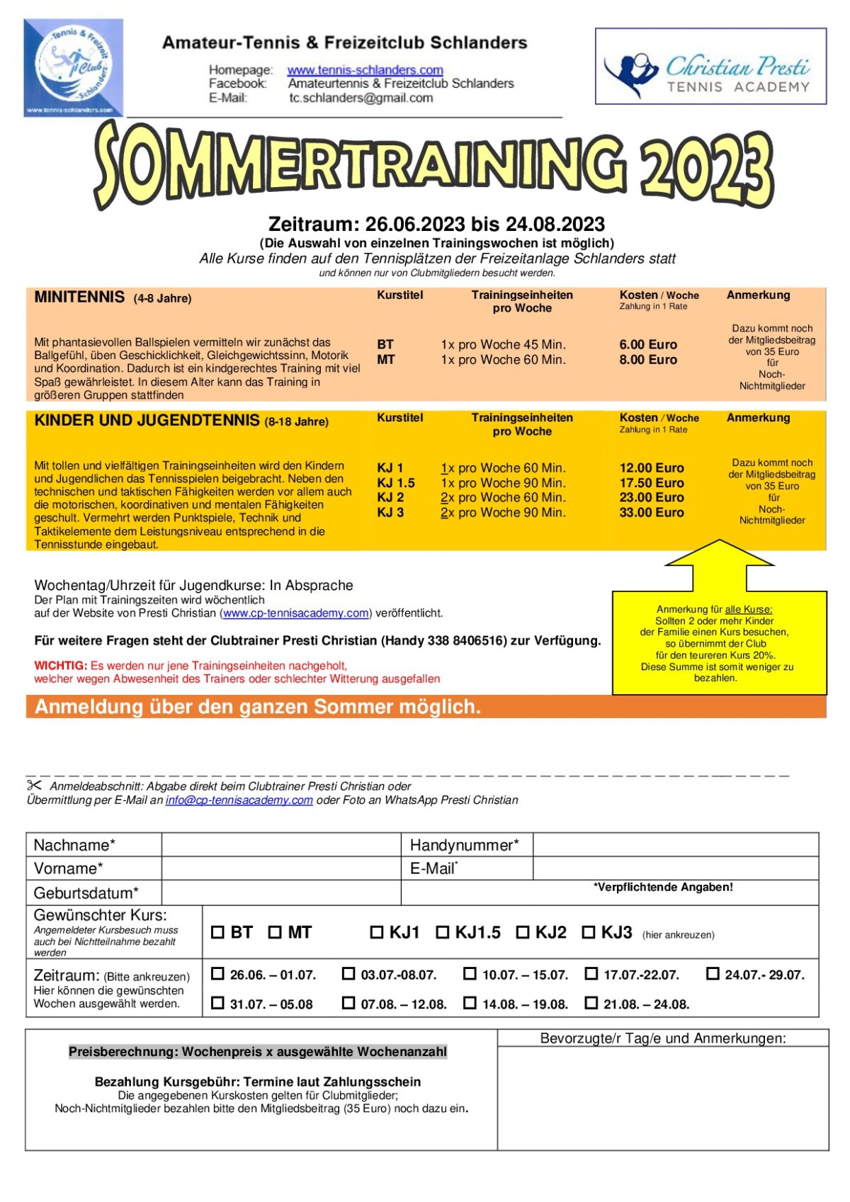 02 Flyer Sommertraining 2023